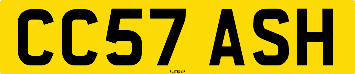 CC57 ASH Number Plate
