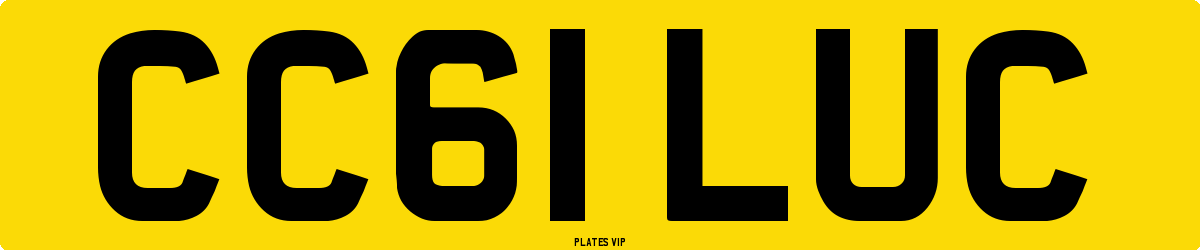 CC61 LUC Number Plate