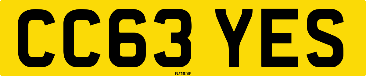 CC63 YES Number Plate