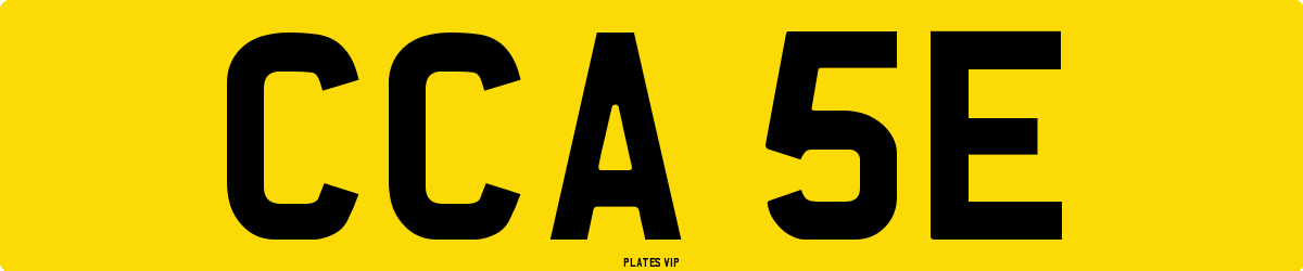 CCA 5E Number Plate