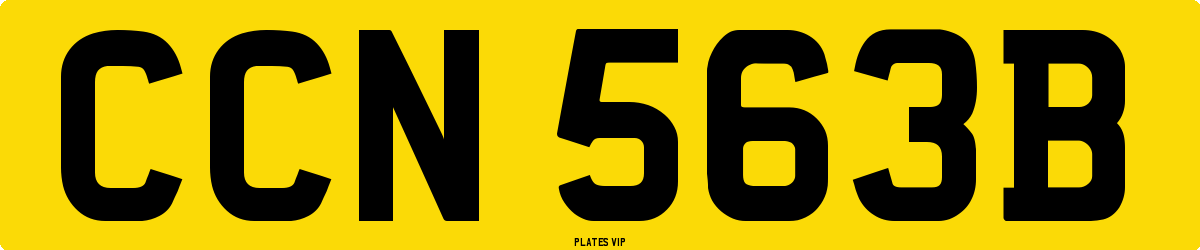 CCN 563B Number Plate