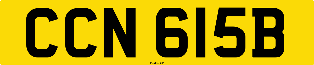 CCN 615B Number Plate