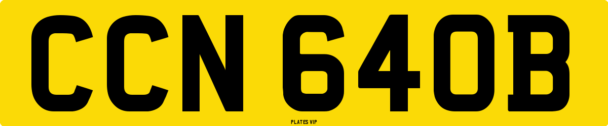 CCN 640B Number Plate