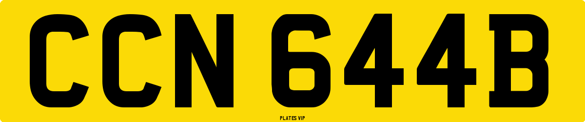 CCN 644B Number Plate