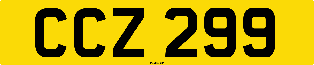 CCZ 299 Number Plate