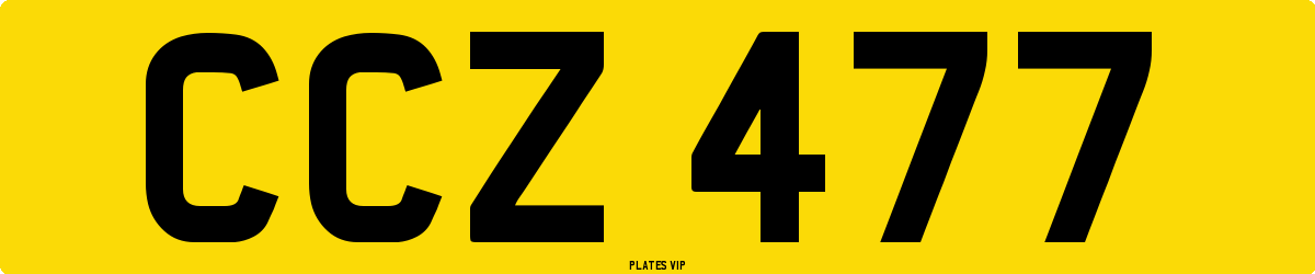 CCZ 477 Number Plate