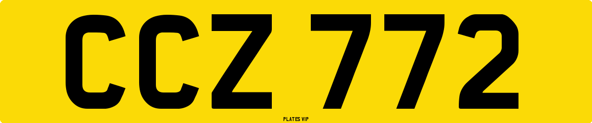CCZ 772 Number Plate