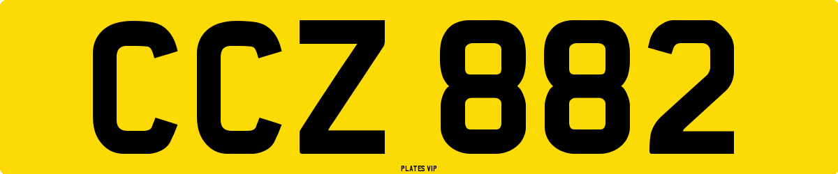 CCZ 882 Number Plate