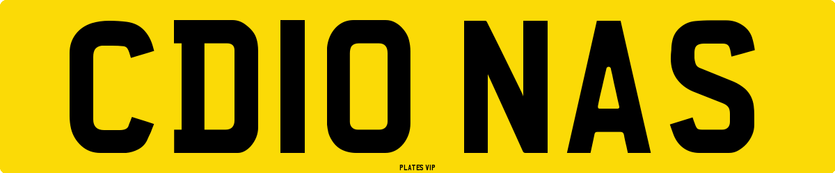 CD10 NAS Number Plate