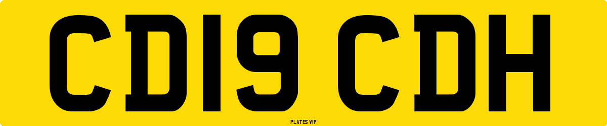 CD19 CDH Number Plate