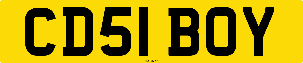 CD51 BOY Number Plate
