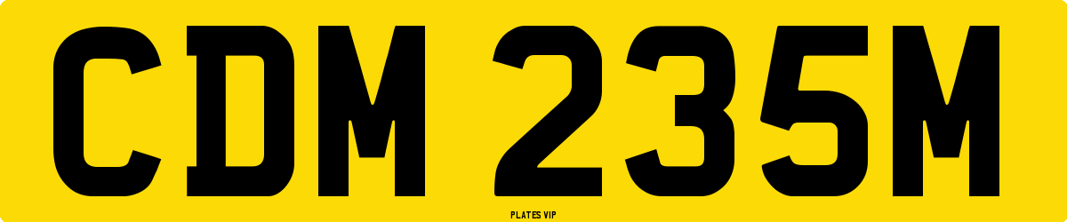 CDM 235M Number Plate
