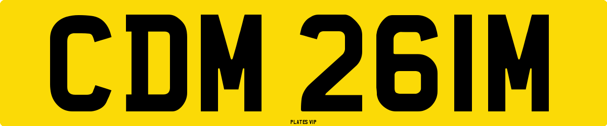 CDM 261M Number Plate