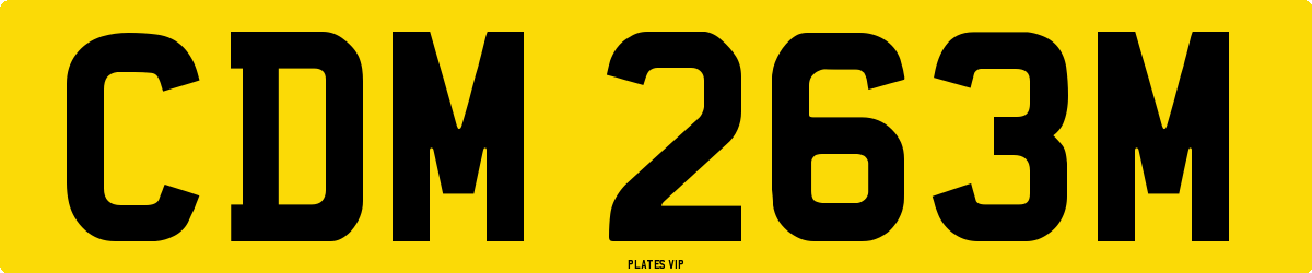 CDM 263M Number Plate