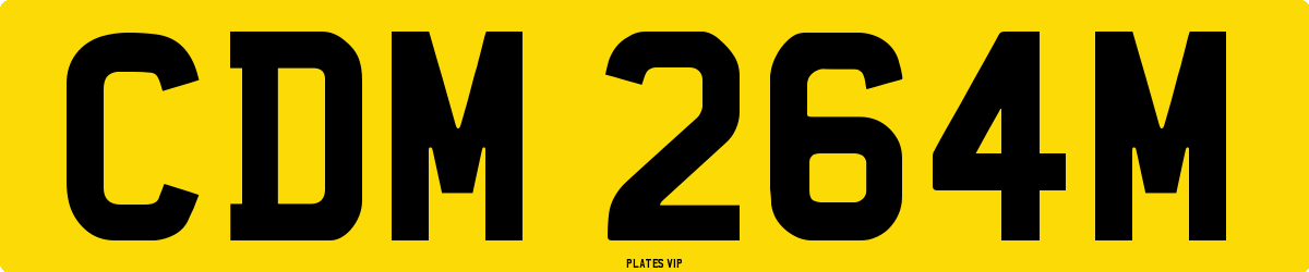 CDM 264M Number Plate