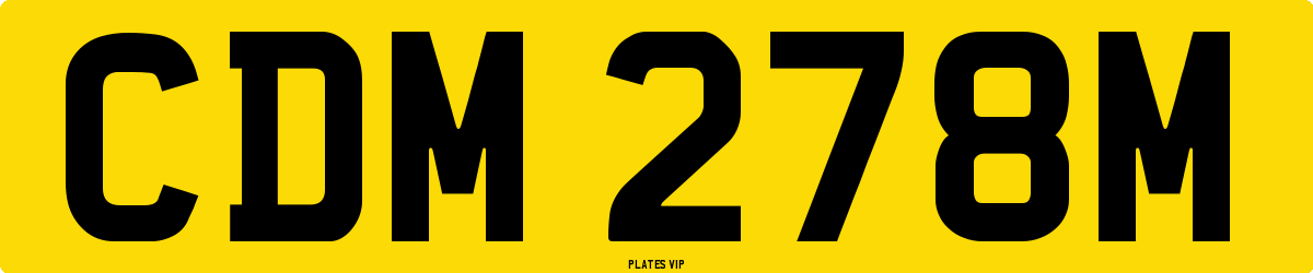 CDM 278M Number Plate