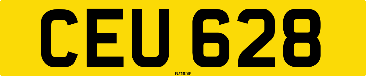 CEU 628 Number Plate