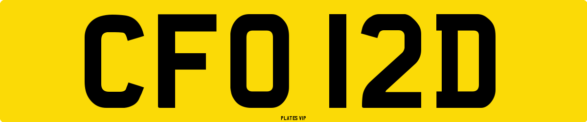 CFO 12D Number Plate