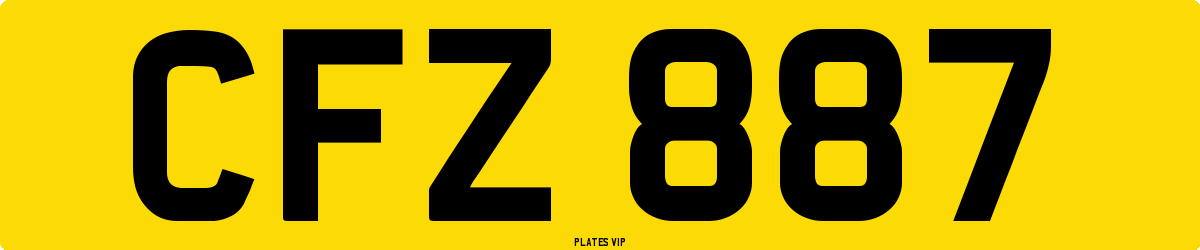 CFZ 887 Number Plate