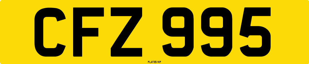 CFZ 995 Number Plate