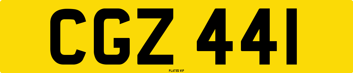 CGZ 441 Number Plate