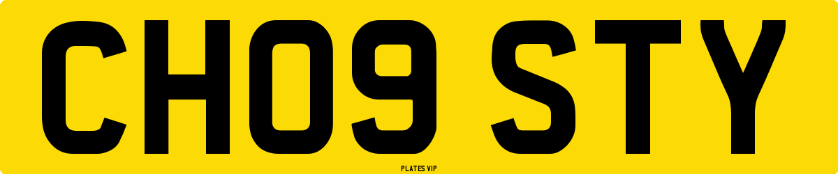 CH09 STY Number Plate