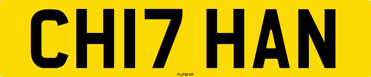 CH17 HAN Number Plate