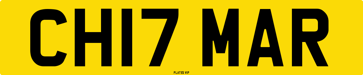 CH17 MAR Number Plate