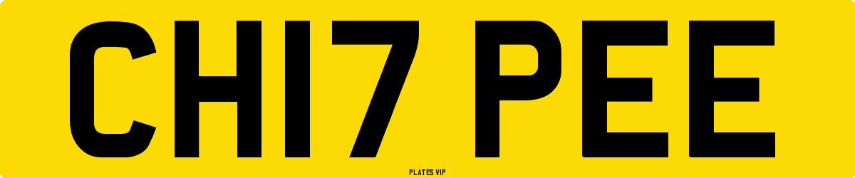 CH17 PEE Number Plate