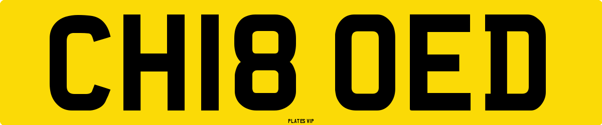 CH18 OED Number Plate