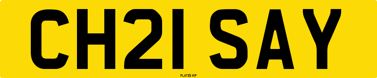 CH21 SAY Number Plate