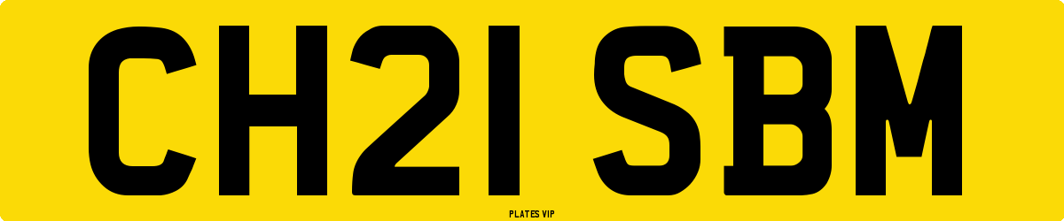 CH21 SBM Number Plate