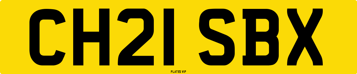 CH21 SBX Number Plate