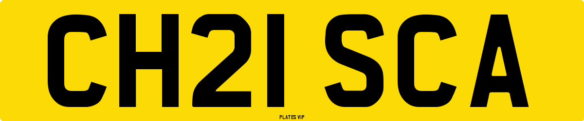 CH21 SCA Number Plate