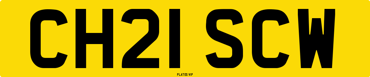 CH21 SCW Number Plate