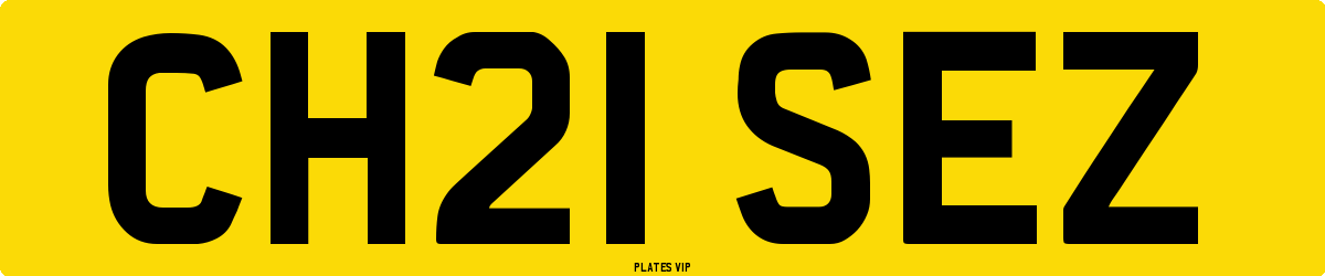 CH21 SEZ Number Plate