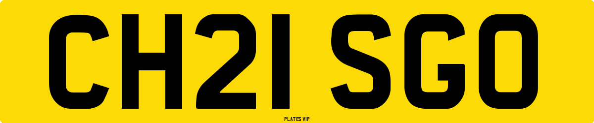 CH21 SGO Number Plate