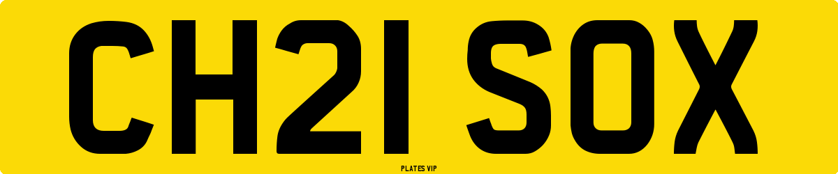 CH21 SOX Number Plate