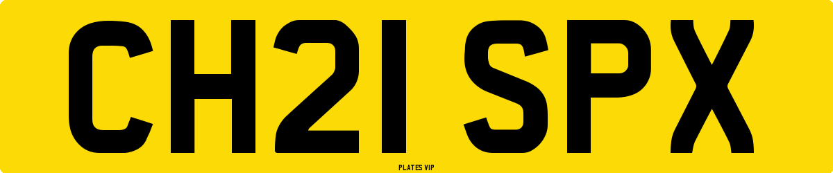 CH21 SPX Number Plate