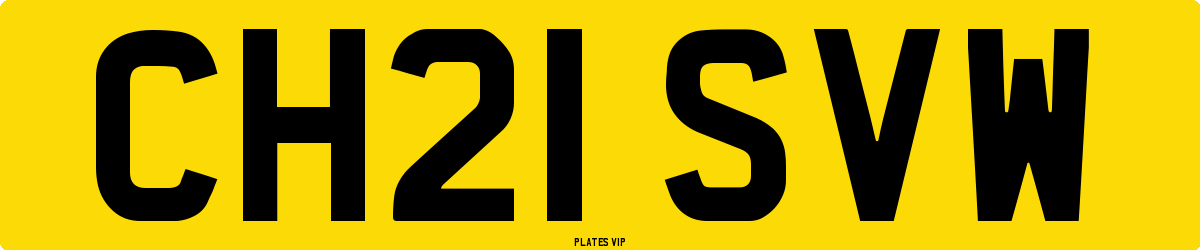 CH21 SVW Number Plate