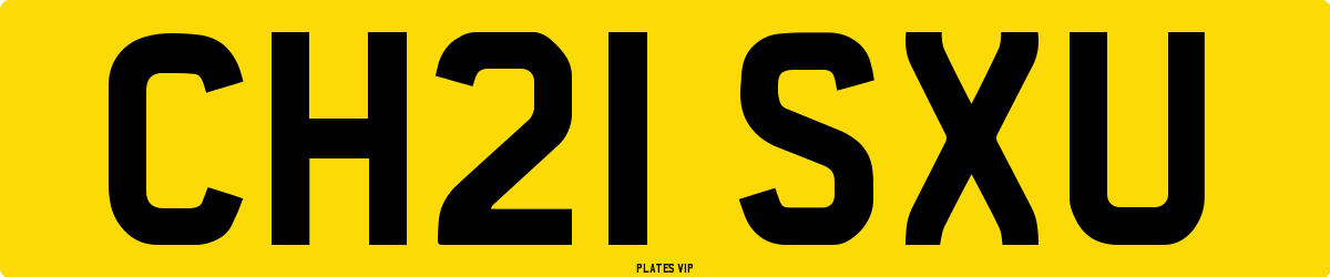 CH21 SXU Number Plate