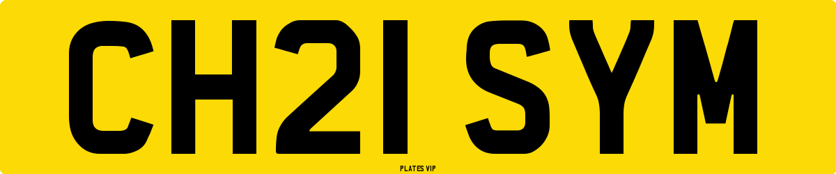 CH21 SYM Number Plate