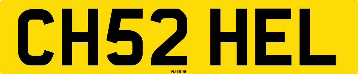 CH52 HEL Number Plate