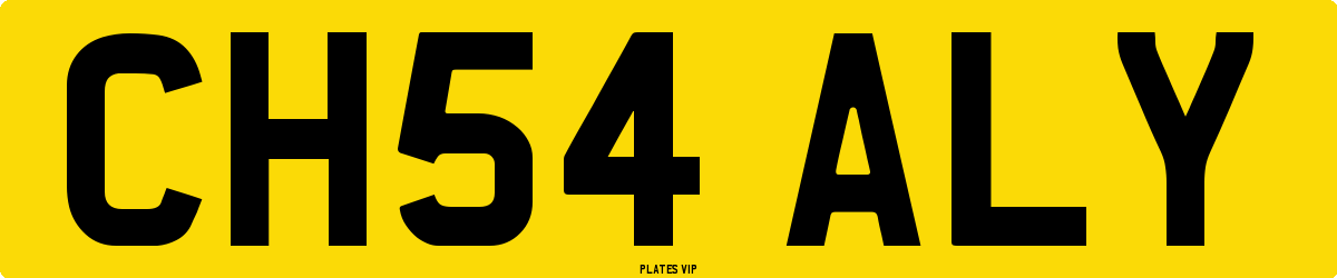 CH54 ALY Number Plate