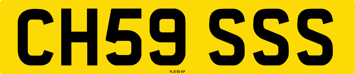 CH59 SSS Number Plate