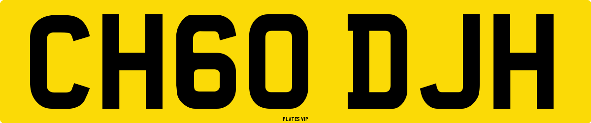 CH60 DJH Number Plate