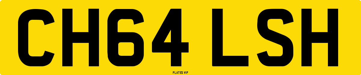 CH64 LSH Number Plate