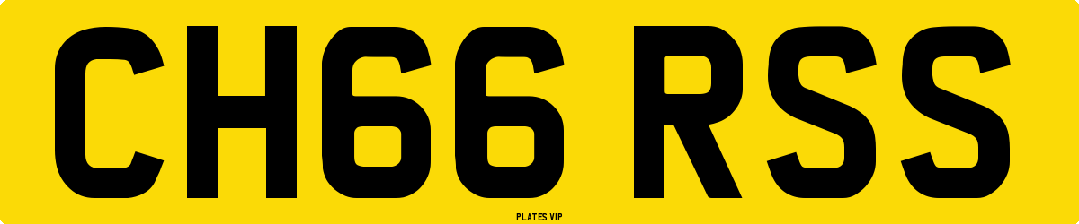 CH66 RSS Number Plate