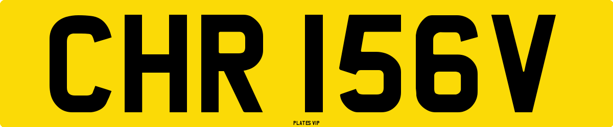 CHR 156V Number Plate