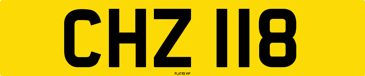 CHZ 118 Number Plate